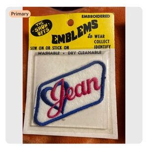 Emblems Patch 'The Show Offs' vintage 70s name Jean